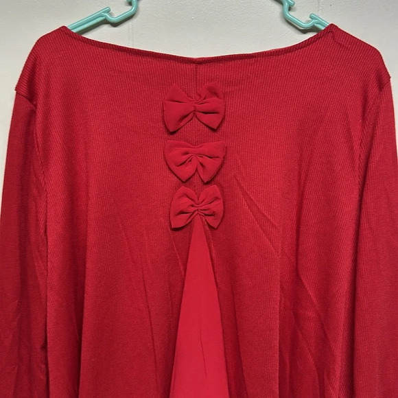 Xiang Ri Kui Red Layered Tunic - Picture 3 of 11